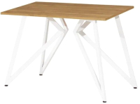 Обеденный стол Millwood Женева Л18 100x70 (дуб золотой Craft/металл белый) - 