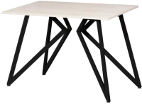 Обеденный стол Millwood Женева Л18 100x70 (дуб белый Craft/металл черный) - 