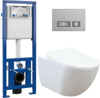 

Унитаз подвесной с инсталляцией Creavit, Free FE322-11CB00E-0000 + S-IN-MZ-LINK_PRO + P-BU-MOV/Cm