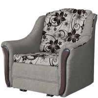 Кресло-кровать Асмана Виктория (рогожка цветок крупный коричневый/рогожка бежевый) - 