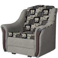 Кресло-кровать Асмана Виктория (рогожка кубики коричневые/рогожка бежевый) - 