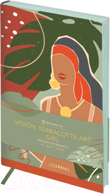 Изображение товара Ежедневник Greenwich Line Vision. Terracotta Art. Girl A5 / ENA5_38794 (136л)