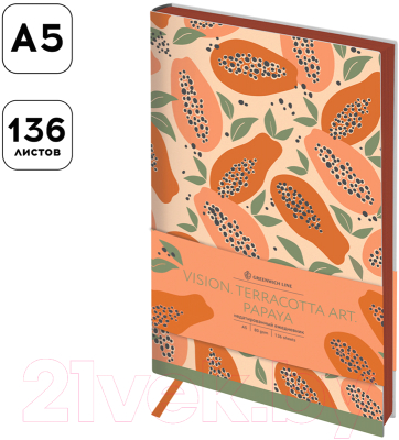 Изображение товара Ежедневник Greenwich Line Vision. Terracotta Art. Papaya A5 / ENA5_38792 (136л)