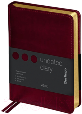 Изображение товара Ежедневник Berlingo xGold A6 / UD0_81604 (160л, бордовый)