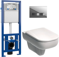 

Унитаз подвесной с инсталляцией Kolo, Traffic L99022000 + S-IN-MZ-LINK_PRO + P-BU-MOV/Cg