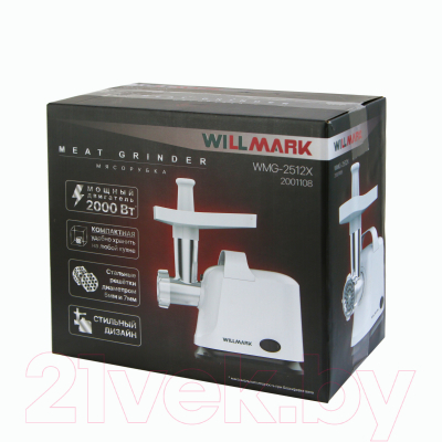 Изображение товара Мясорубка электрическая Willmark WMG-2512X