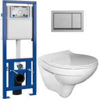

Унитаз подвесной с инсталляцией Керамин, Санти R Slim + S-IN-MZ-LINK_PRO + P-BU-ENT/Cm