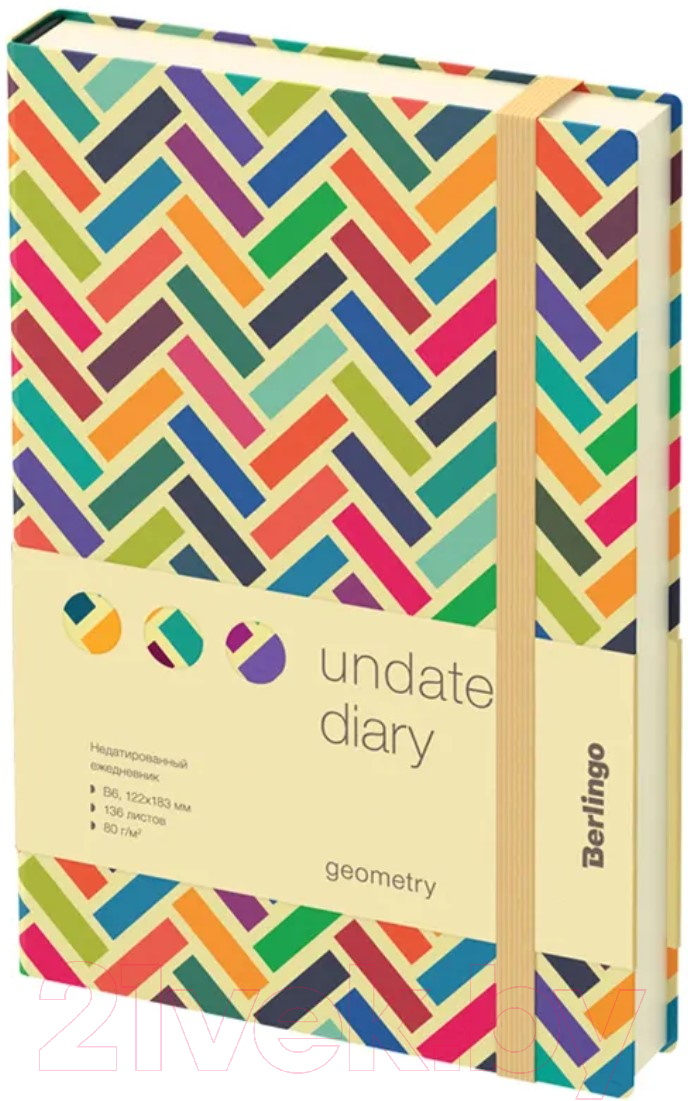 Ежедневник Berlingo Geometry B6 / UD0_92602 (136л)