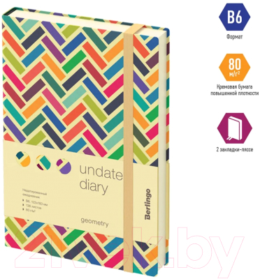 Изображение товара Ежедневник Berlingo Geometry B6 / UD0_92602 (136л)