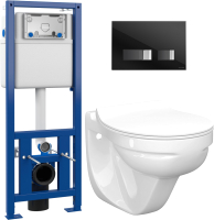 

Унитаз подвесной с инсталляцией Керамин, Гранд R Slim + S-IN-MZ-LINK_PRO + P-BU-MOV/Blg/Gl