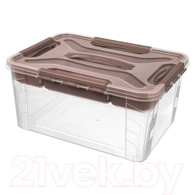 Контейнер для хранения Econova Grand Box / 433224414 (15.3л, коричневый)