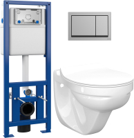 

Унитаз подвесной с инсталляцией Керамин, Гранд R Slim + S-IN-MZ-LINK_PRO + P-BU-ENT/Cm