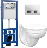 

Унитаз подвесной с инсталляцией Керамин, Гранд R Slim + S-IN-MZ-LINK_PRO + P-BU-MOV/Whg/G