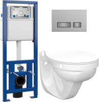 

Унитаз подвесной с инсталляцией Керамин, Гранд R Slim + S-IN-MZ-LINK_PRO + P-BU-MOV/Cm