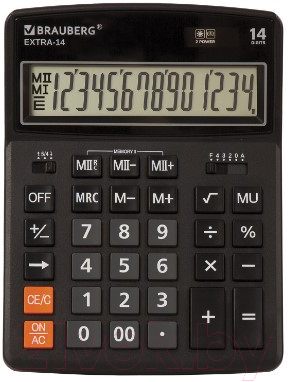 Калькулятор Brauberg Extra-14-BK / 250474 (черный)