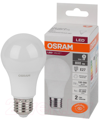 Изображение товара Лампа Osram LED Value А75 10Вт Е27 4000К / 4058075578852