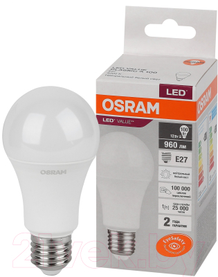 Лампа Osram LED Value А100 12Вт Е27 4000К / 4058075579002