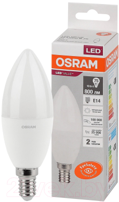 Изображение товара Лампа Osram LED Value В75 10Вт Е14 4000К / 4058075579187