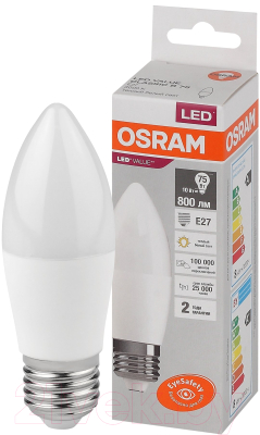 Изображение товара Лампа Osram LED Value В75 10Вт Е27 3000К / 4058075579538