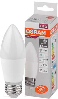 Лампа Osram LED Value В75 10Вт Е27 6500К / 4058075579590
