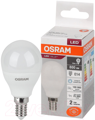 Лампа Osram LED Value Р75 10Вт Е14 6500К / 4058075579774