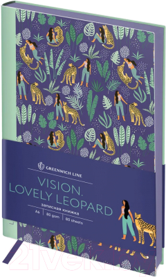Изображение товара Записная книжка Greenwich Line Vision. Lovely leopard A6 / NA6_30800 (80л)