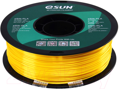 Пластик для 3D-печати eSUN eSilk-PLA / eSilk-PLA175Y1 (1.75мм, 1кг, желтый)