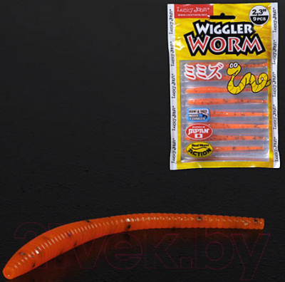 Мягкая приманка Lucky John Pro Wiggler Worm / 140153-036 (9шт)