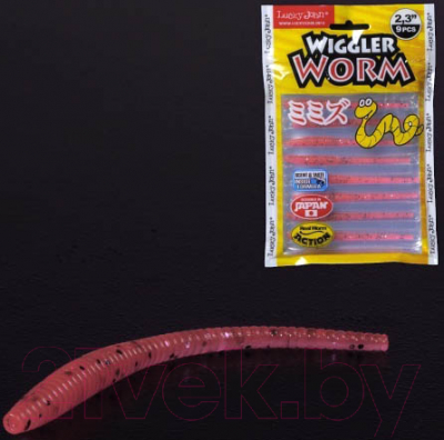 Мягкая приманка Lucky John Pro Wiggler Worm / 140153-052 (9шт)