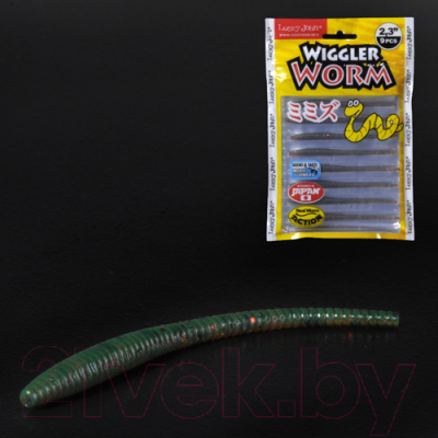Мягкая приманка Lucky John Pro Wiggler Worm / 140153-PA16 (9шт)