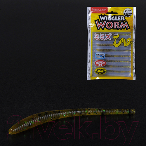 Мягкая приманка Lucky John Pro Wiggler Worm / 140153-PA19 (9шт) — фото 2