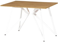 Обеденный стол Millwood Женева Л18 120x70 (дуб золотой Craft/металл белый) - 