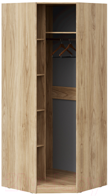 Шкаф ТриЯ Рико ТД-340.07.312 R угловой с зеркальной дверью правый (яблоня белуно/белый глянец)