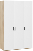 Шкаф ТриЯ Рико ТД-340.07.413 комбинированный с 3 глухими дверями (яблоня белуно/белый глянец) - 