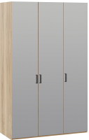 Шкаф ТриЯ Рико ТД-340.07.432 R комбинированный с 3 зерк. дверями правый (яблоня белуно/белый глянец) - 