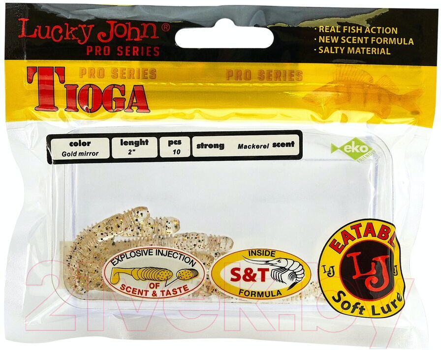 Мягкая приманка Lucky John Pro Series Tioga / 140102-S10 (10шт) — фото 2