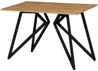 Обеденный стол Millwood Женева Л18 120x70 (дуб золотой Craft/металл черный) - 