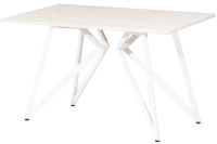 Обеденный стол Millwood Женева Л18 130x80 (дуб белый Craft/металл белый) - 