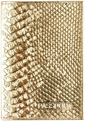 Обложка на паспорт OfficeSpace Питон / 339851 (золотой металлик)
