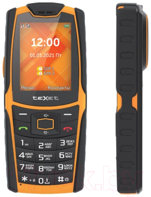 Мобильный телефон Texet TM-521R (черный/оранжевый)