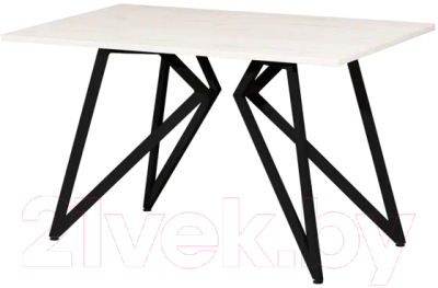 Обеденный стол Millwood Женева Л18 130x80 (дуб белый Craft/металл черный)