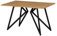Обеденный стол Millwood Женева Л18 130x80 (дуб золотой Craft/металл черный) - 