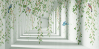 Фотообои листовые Citydecor Flower Tunnel 3D 3 (200х140) - 