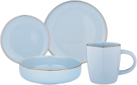 Набор столовой посуды Bronco Solo / 577-163 (бледно-голубой) - 