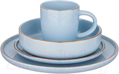 Набор столовой посуды Bronco Solo / 577-163 (бледно-голубой)