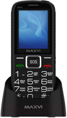 Мобильный телефон Maxvi B 21ds (черный)