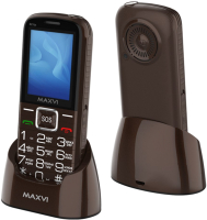 Мобильный телефон Maxvi B 21ds (коричневый) - 