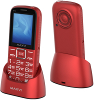 Мобильный телефон Maxvi B 21ds (красный) - 