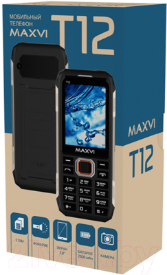 Мобильный телефон Maxvi T12 (черный)