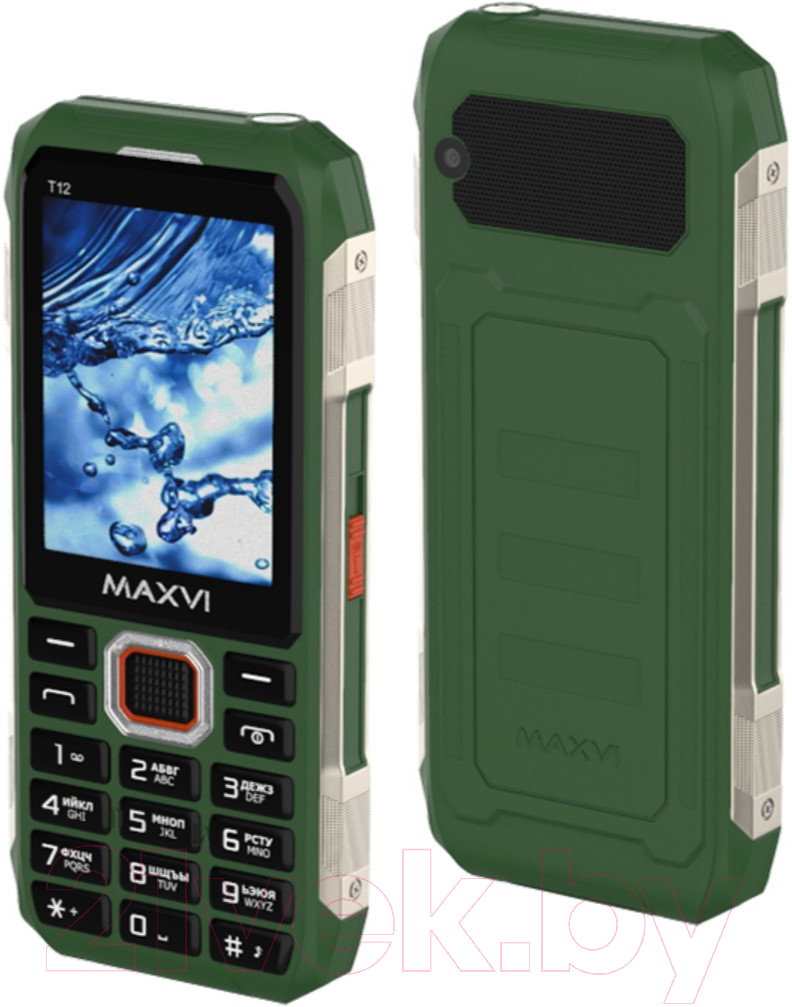 Maxvi T12 зеленый Мобильный телефон 2 SIM-карты купить в Минске, Гомеле,  Витебске, Могилеве, Бресте, Гродно